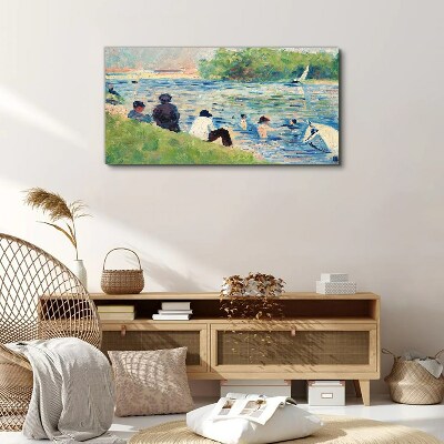 A summer day on the river Print on canvas