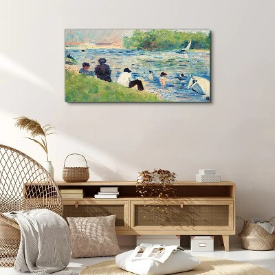 Water nature people Canvas print