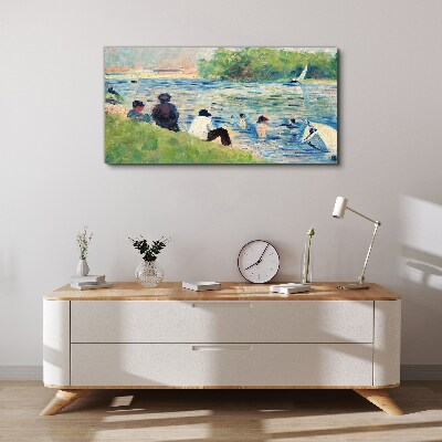 A summer day on the river Print on canvas