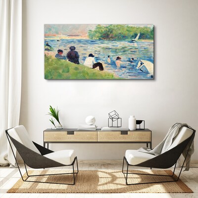 A summer day on the river Print on canvas