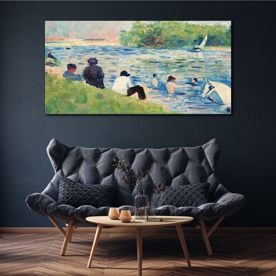 A summer day on the river Print on canvas