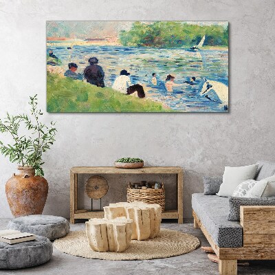 A summer day on the river Print on canvas