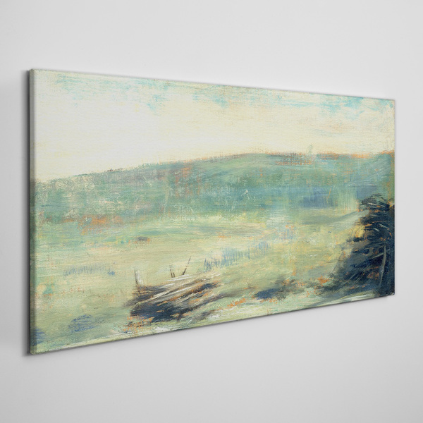 A peaceful landscape in pastel tones Print on canvas