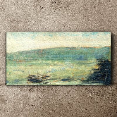 A peaceful landscape in pastel tones Print on canvas