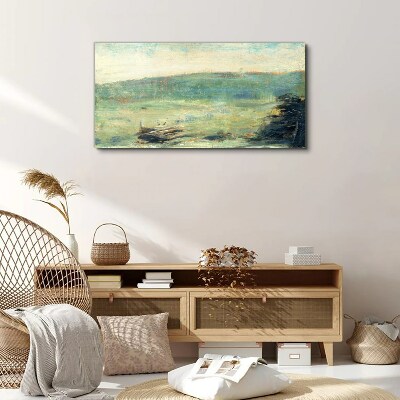 A peaceful landscape in pastel tones Print on canvas