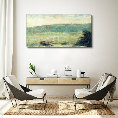 A peaceful landscape in pastel tones Print on canvas