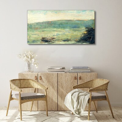 A peaceful landscape in pastel tones Print on canvas