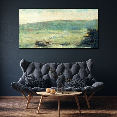 A peaceful landscape in pastel tones Print on canvas