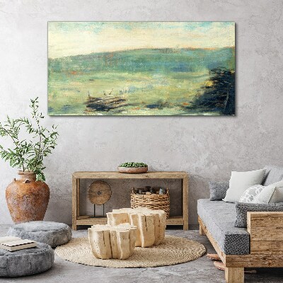 A peaceful landscape in pastel tones Print on canvas