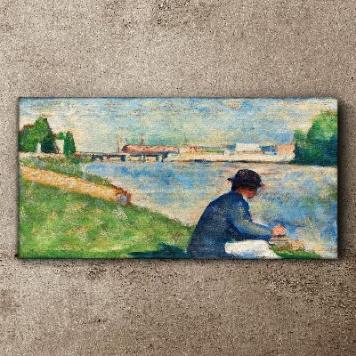 A peaceful landscape by the river Canvas wall art