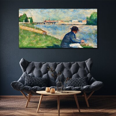 A peaceful landscape by the river Canvas wall art