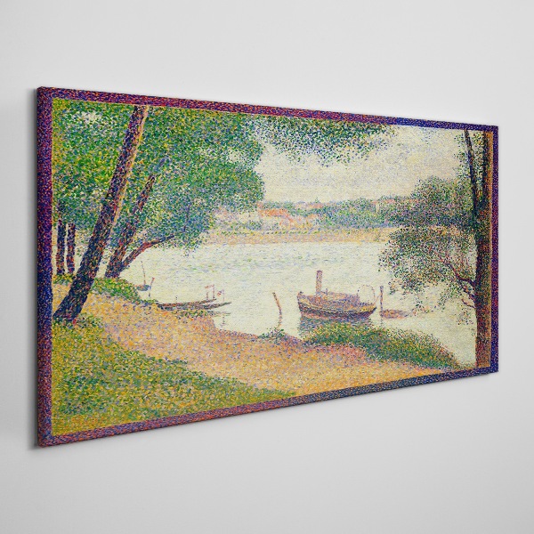 A peaceful landscape by the river Print on canvas