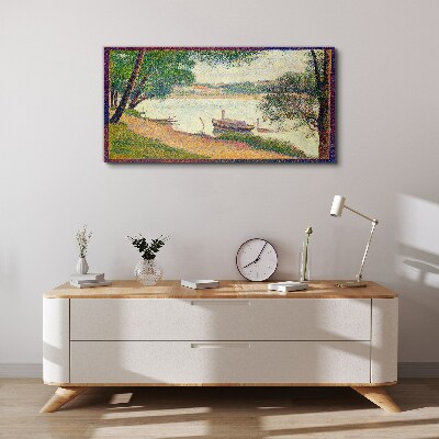 A peaceful landscape by the river Print on canvas