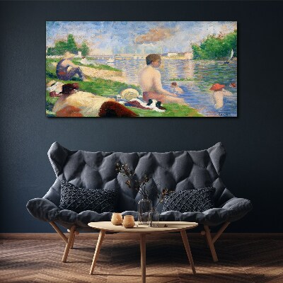 Summer relaxation by the water Canvas wall art