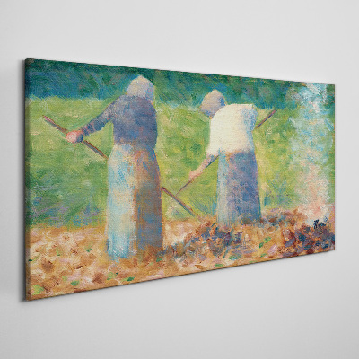 Women working in the garden Canvas wall art