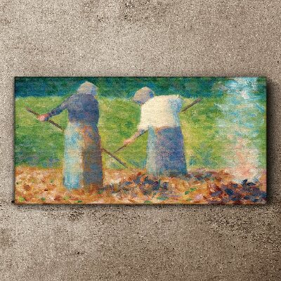Women working in the garden Canvas wall art