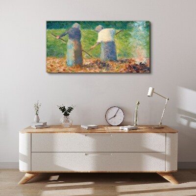 Women working in the garden Canvas wall art