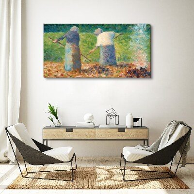 Women working in the garden Canvas wall art