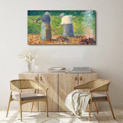 Women working in the garden Canvas wall art