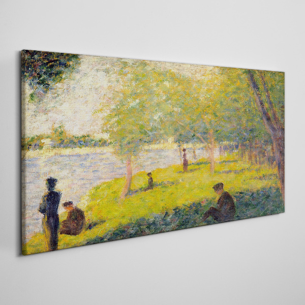 A summer day on the river Print on canvas