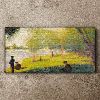 A summer day on the river Print on canvas