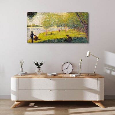 A summer day on the river Print on canvas