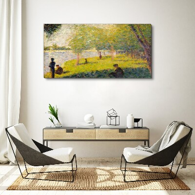 A summer day on the river Print on canvas