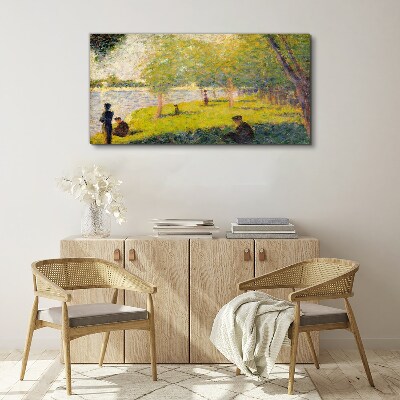 A summer day on the river Print on canvas