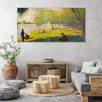A summer day on the river Print on canvas
