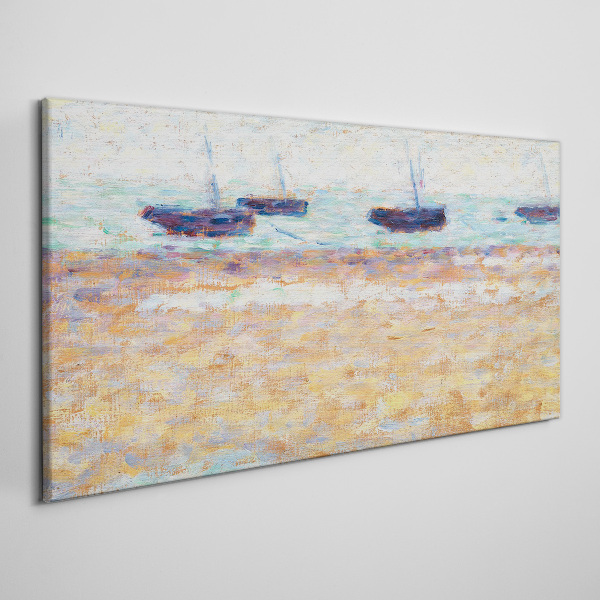 A peaceful port in pastel colors Canvas wall art