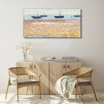 A peaceful port in pastel colors Canvas wall art