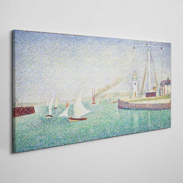 Seascape with sailboats Canvas wall art
