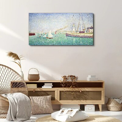 Seascape with sailboats Canvas wall art