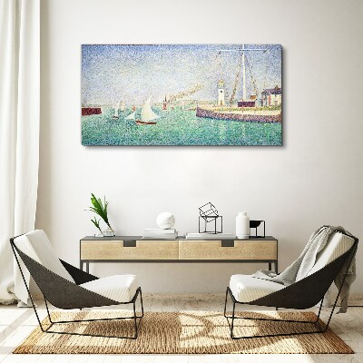 Seascape with sailboats Canvas wall art