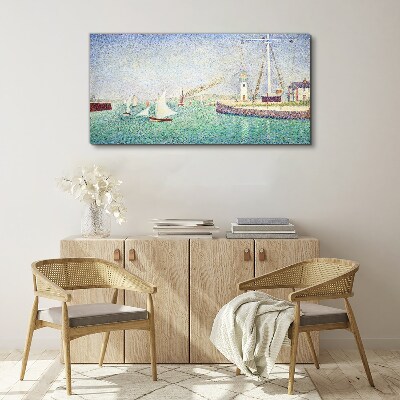 Seascape with sailboats Canvas wall art