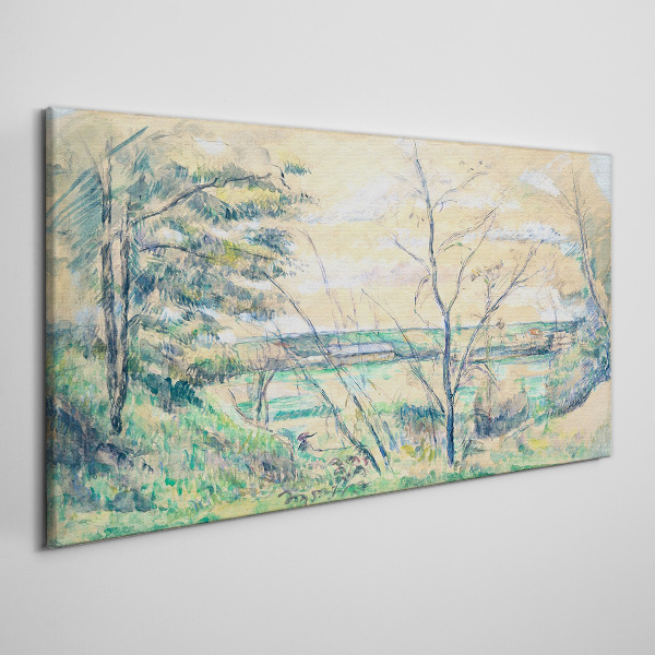 A peaceful landscape with trees Canvas wall art