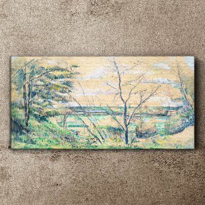 A peaceful landscape with trees Canvas wall art