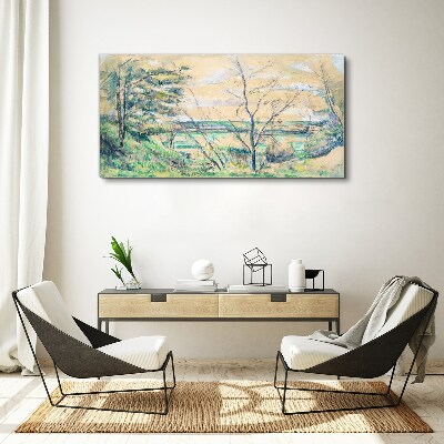 A peaceful landscape with trees Canvas wall art
