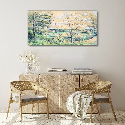 A peaceful landscape with trees Canvas wall art