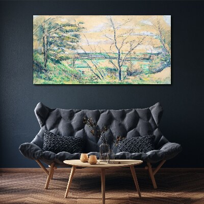 A peaceful landscape with trees Canvas wall art