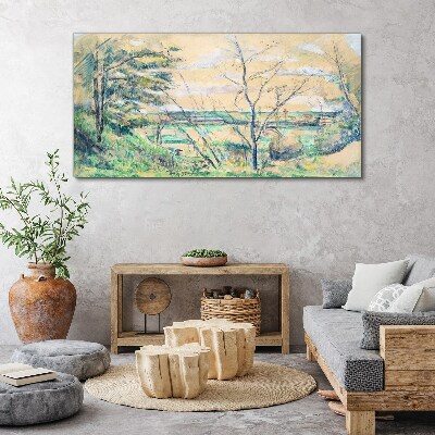 A peaceful landscape with trees Canvas wall art