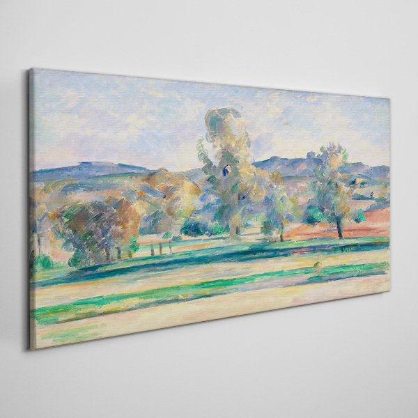 Spring landscape with trees Canvas wall art