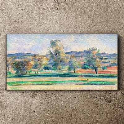 Spring landscape with trees Canvas wall art