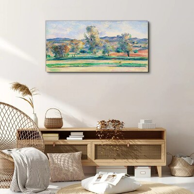 Spring landscape with trees Canvas wall art