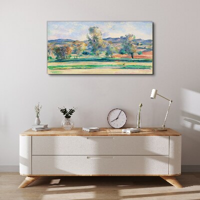 Spring landscape with trees Canvas wall art
