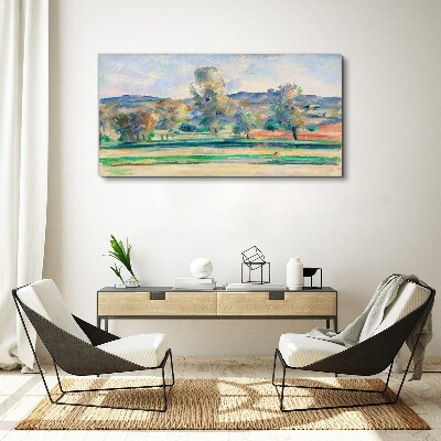 Spring landscape with trees Canvas wall art