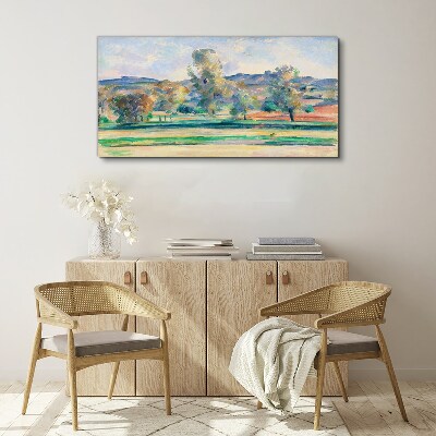 Spring landscape with trees Canvas wall art