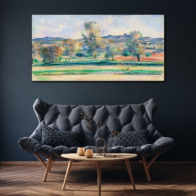 Spring landscape with trees Canvas wall art