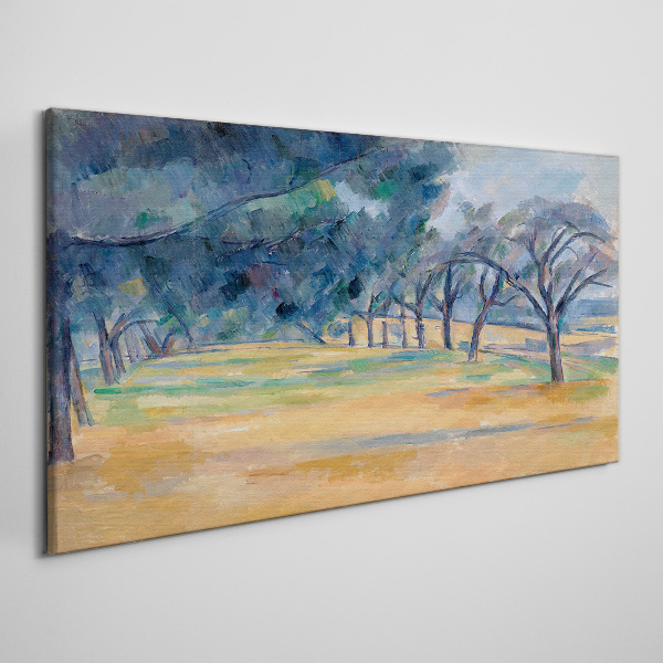 Painting trees nature Canvas print