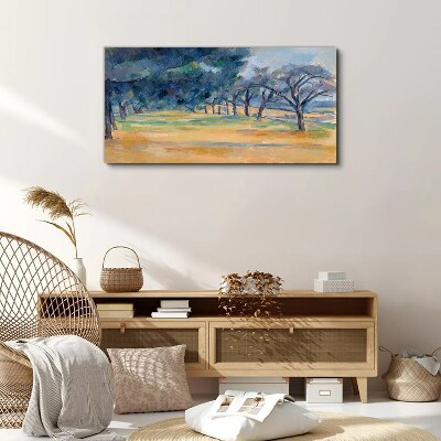 A peaceful landscape with trees Print on canvas